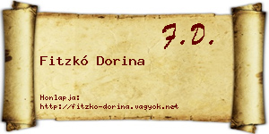 Fitzkó Dorina névjegykártya