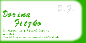 dorina fitzko business card